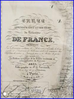 Grandes Carte De France Ancienne Annees 1836. 18 Iemes Siècles