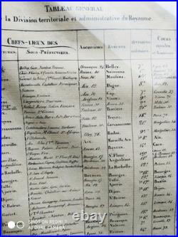 Grandes Carte De France Ancienne Annees 1836. 18 Iemes Siècles