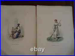 Gravure, 14 LIthographies en couleurs de Geoffroy fin XIXème Costume Suède