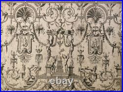 Gravure 1680 XVIIe Jean Berain Grotesque Mascaron Etching Ancien Old Louis XIVe