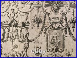 Gravure 1680 XVIIe Jean Berain Grotesque Mascaron Etching Ancien Old Louis XIVe