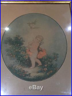 Gravure 18ème l'Amour par Fragonard et Janinet 1777