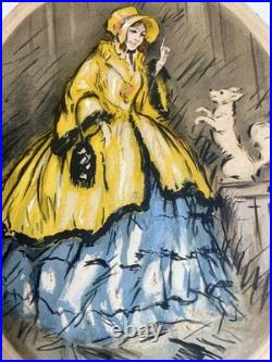 Gravure 1950 Barta Eau Forte Portrait Romain Art Lithographie Grec Femme