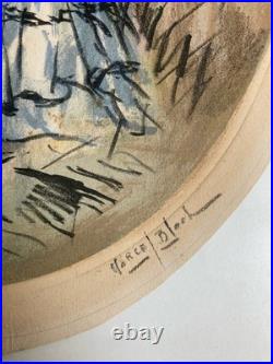 Gravure 1950 Barta Eau Forte Portrait Romain Art Lithographie Grec Femme