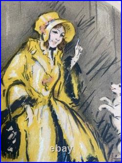 Gravure 1950 Barta Eau Forte Portrait Romain Art Lithographie Grec Femme