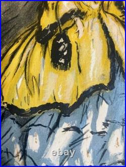 Gravure 1950 Barta Eau Forte Portrait Romain Art Lithographie Grec Femme