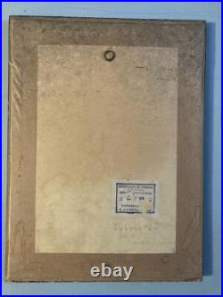 Gravure 1970 Portrait Art Brut Naïf Lithographie Ancien A Identifier Homme