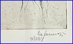 Gravure À L'Eau-forte Femelle Nus Nu Mac zimmermann 1912 1995
