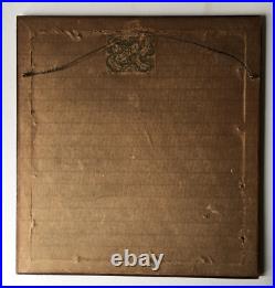 Gravure À L'Eau-forte Um 1900 Assis Femme Plupart Table Monogramme Danemark