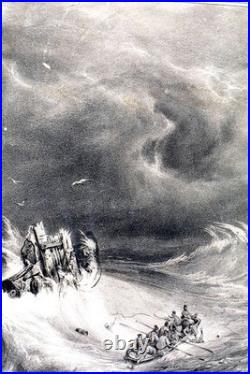 Gravure Ancienne Lemercier Naufrage Figures Par V. Adam Ca 1800