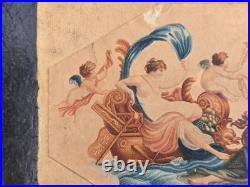 Gravure Ancienne Venus Au Char Mythologie Xviiième