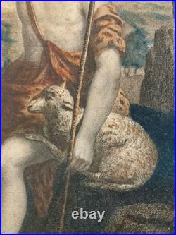 Gravure Ancienne XVIIIe Saint Jean Baptiste Auguste Claude LEGRAND Etching Old