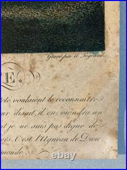 Gravure Ancienne XVIIIe Saint Jean Baptiste Auguste Claude LEGRAND Etching Old