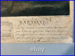 Gravure Ancienne XVIIIe Saint Jean Baptiste Auguste Claude LEGRAND Etching Old