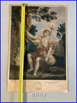 Gravure Ancienne XVIIIe Saint Jean Baptiste Auguste Claude LEGRAND Etching Old
