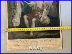 Gravure Ancienne XVIIIe Saint Jean Baptiste Auguste Claude LEGRAND Etching Old