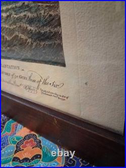 Gravure Bateau XVIIIe R. Short Halifax Marine Naval Signé Coloré