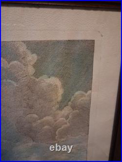 Gravure Bateau XVIIIe R. Short Halifax Marine Naval Signé Coloré