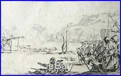 Gravure CALLOT Les misères et les malheurs de la guerre 1633 L'ARQUEBUSADE