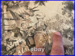 Gravure DEMARTEAU Gilles Pastorale XVIIIe Estampe Couleur Ancien Huet Etching