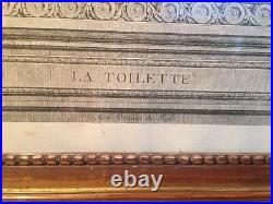 Gravure Estampe XVIIIe D'après Nicolas Ponce La Toilette 1771 Ref 8