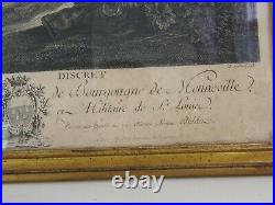 Gravure François BOUCHER Le messager discret gravée par GAILLARD XVIIIe encadrée