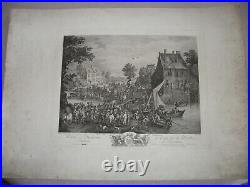 Gravure Jacques-Philippe LE BAS aprés BRUEGEL Vue des environs BRUXELLE LOKEREN Gravure Jacques-Philippe LE BAS aprés BRUEGEL Vue des environs BRUXELLE LOKEREN