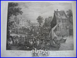 Gravure Jacques-Philippe LE BAS aprés BRUEGEL Vue des environs BRUXELLE LOKEREN Gravure Jacques-Philippe LE BAS aprés BRUEGEL Vue des environs BRUXELLE LOKEREN