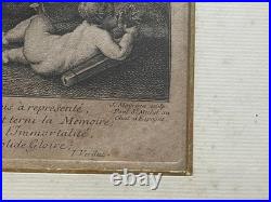 Gravure L'Empire De Flore d'après Nicolas Poussin, Gravure de Jean Moyreau