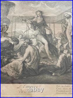 Gravure L'Empire De Flore d'après Nicolas Poussin, Gravure de Jean Moyreau