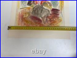 Gravure Lithographie Constantin Terechkovitch 1954 Ancien École Russe Femme XXe