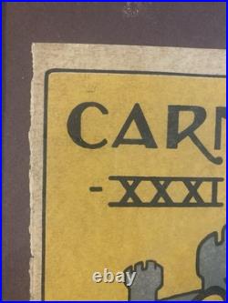 Gravure Lithographie Couleur Femme Carnaval De Perpignan 1930 Art Deco Litho