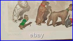 Gravure Lithographie Dirty Dog's Boris O'klein Sens Interdit Signé Au Crayon