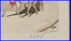 Gravure Lithographie Dirty Dog's Boris O'klein Sens Interdit Signé Au Crayon