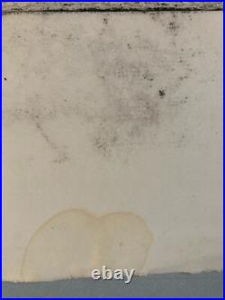 Gravure Lithographie Femme Walter Barrientos Nue Nu Art Litho Expressionnisme