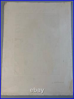 Gravure Lithographie Femme Walter Barrientos Nue Nu Art Litho Expressionnisme