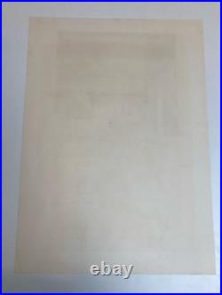 Gravure Lithographie MAURICE BRIANCHON 1950 Ancien La Plage Mer Méditerranée Art