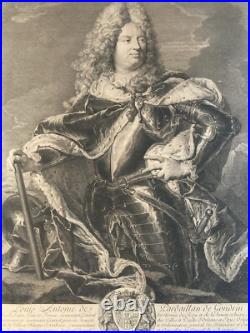Gravure Louis Antoine de Pardaillan de Gondrin Nicolas Henri TARDIEU 1720