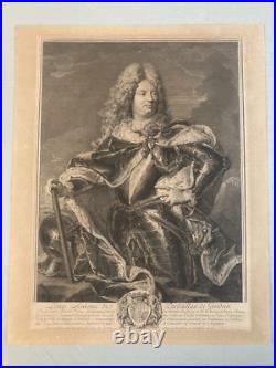 Gravure Louis Antoine de Pardaillan de Gondrin Nicolas Henri TARDIEU 1720