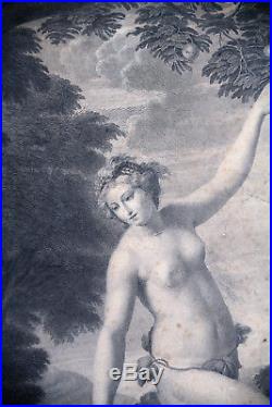 Gravure Originale-adam Et Eve-carlo Cignani-jean Massard-epoque XVIII E-rare