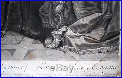 Gravure Originale-pierre Drevet-hyacinte Rigaud-roi Louis 1er D Espagne-armure