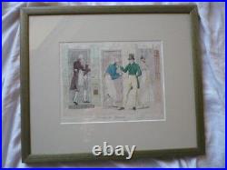 Gravure Polychrome Le Dejeune Du Dimanche Debut Du 19 Eme Siecle 1