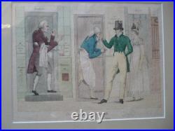 Gravure Polychrome Le Dejeune Du Dimanche Debut Du 19 Eme Siecle 1