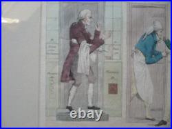 Gravure Polychrome Le Dejeune Du Dimanche Debut Du 19 Eme Siecle 1