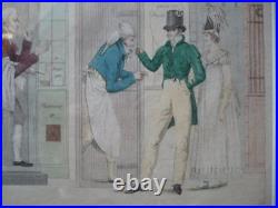 Gravure Polychrome Le Dejeune Du Dimanche Debut Du 19 Eme Siecle 1