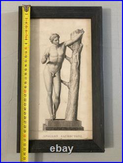 Gravure Portrait XVIIIe Portrait Apollon Estampe Nu Erotique Pierre Bouillon