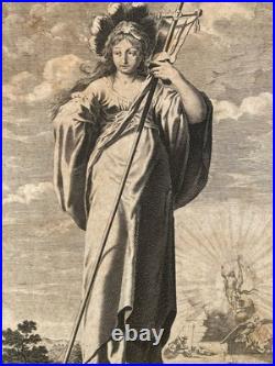 Gravure Sibylle de Cumes 1635 Gilles Rousselet, Abraham Bosse D Après Vignon Art