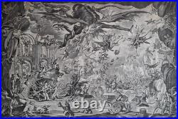 Gravure XVIIIe La Tentation de Saint Antoine d'après Callot encadrée 57x77 cm