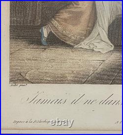 Gravure XVIIIème bonheur maternité estampe mère & enfant Prud'hon & Mallet