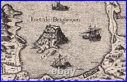 Gravure XVIIe Fort de Brégançon Var Porquerolles Christophe Tassin Hyères 1634